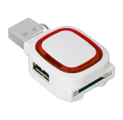 2-port USB hub and card reader -COLLECTION 500