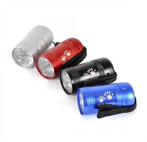 Compact Metal Torch 6 Led Lights Wrist Strap