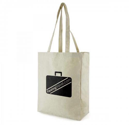 Printed 10oz Canvas Shopper Bags Natural 
