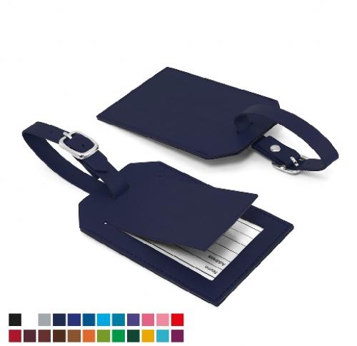 Belluno PU Rectangle Luggage Tag With Security Flap To Obscure The Printed Address Card