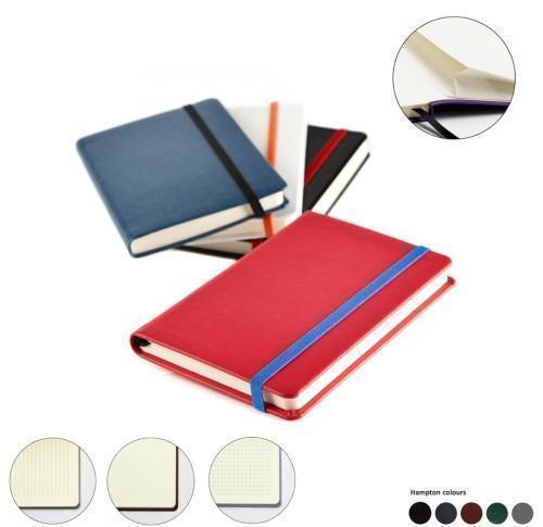 Leather Pocket Casebound Notebook with Elastic Strap & Envelope Pocket