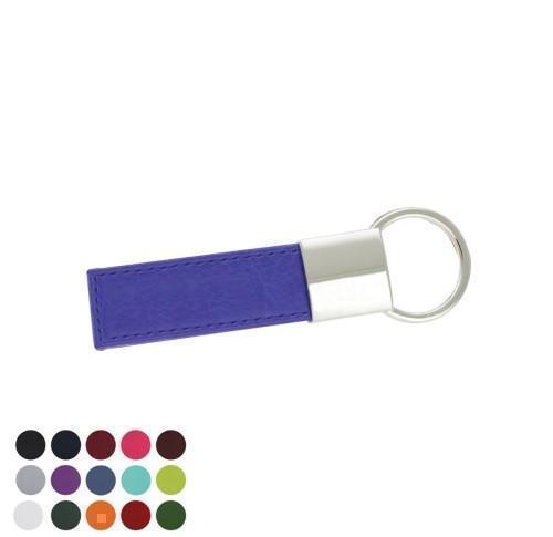 Custom Deluxe Rectangular Key Fobs With A Twist Action Ring