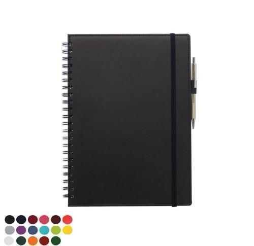 Belluno PU Colours Deluxe A4 Wiro Notebook with soft touch leather look cover
