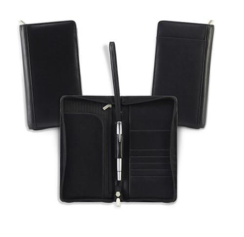 Promotional Nappa Leather Document Holder Zipped Travel Wallets 