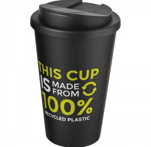 Custom Printed  Recycled 350 Ml Spill-proof Coffee Takeaway Double Walled Tumblers