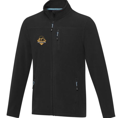 Printed Recycled Full Zip Fleece Jacket Amber Men's GRS 